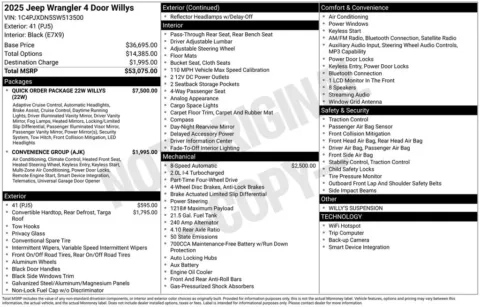 More photos of 2025 Jeep Wrangler Willys at Don Wood Toyota, OH