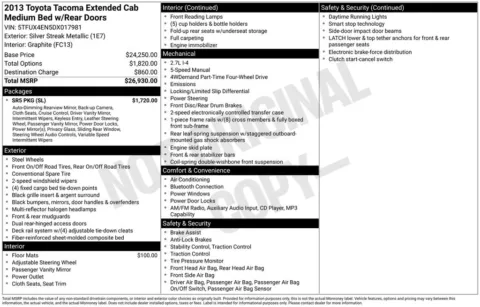 Another view of 2013 Toyota Tacoma SR5 for sale in Athens, OH at Don Wood Toyota