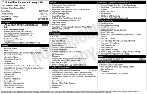 More photos of 2019 Cadillac Escalade Luxury at Don Wood Toyota, OH