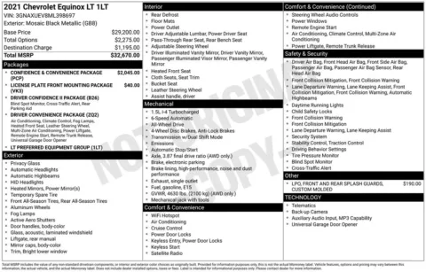 Another view of 2021 Chevrolet Equinox LT for sale in Athens, OH at Don Wood Toyota