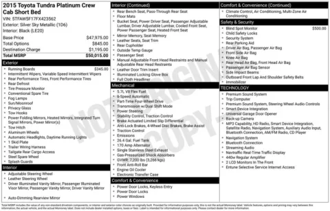 Another view of 2015 Toyota Tundra Platinum for sale in Athens, OH at Don Wood Toyota