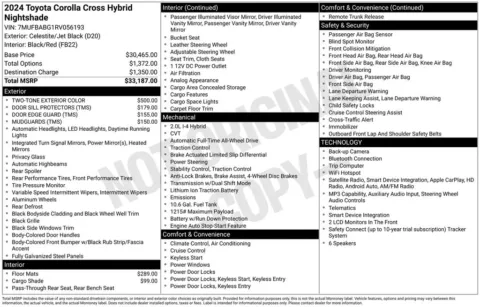 Another view of 2024 Toyota Corolla Cross Hybrid Nightshade for sale in Athens, OH at Don Wood Toyota