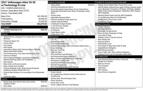 Another view of 2021 Volkswagen Atlas 3.6L V6 SE w/Technology R-Line for sale in Athens, OH at Don Wood Toyota