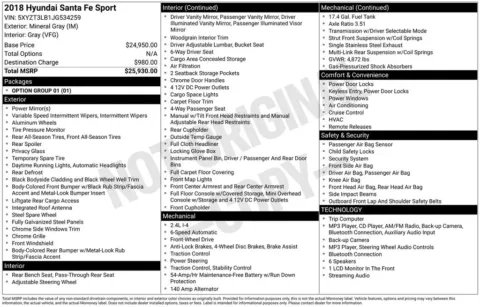 Another view of 2018 Hyundai Santa Fe Sport 2.4 Base for sale in Athens, OH at Don Wood Toyota