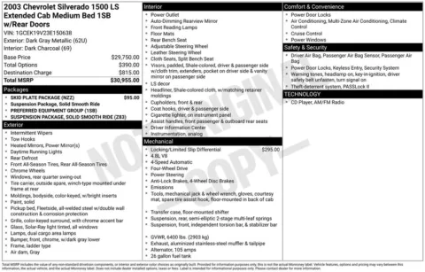 Another view of 2003 Chevrolet Silverado 1500 LS for sale in Athens, OH at Don Wood Toyota