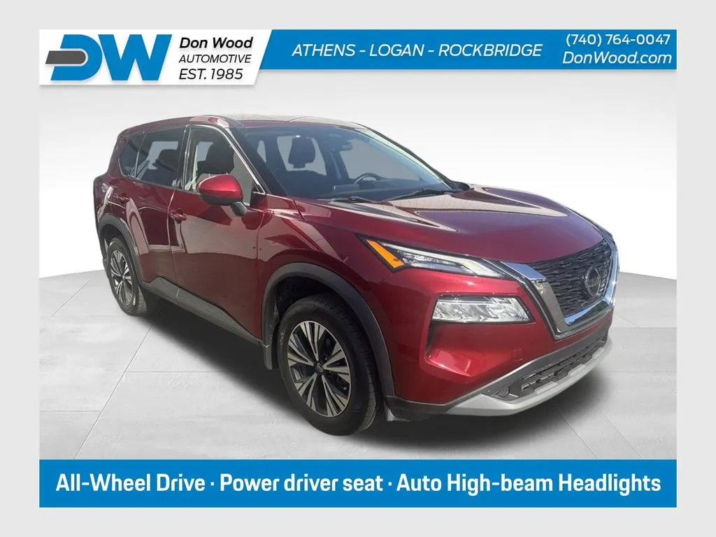 Red 2021 Nissan Rogue SV for sale in Athens, OH