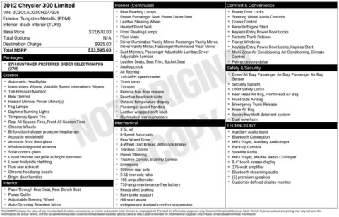 Photos of 2012 Chrysler 300 Limited for sale in Athens, OH at Don Wood Toyota