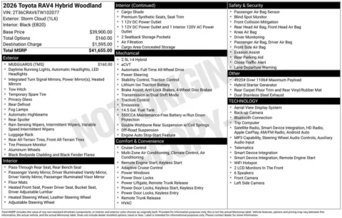 Another view of 2026 Toyota RAV4 Woodland for sale in Athens, OH at Don Wood Toyota