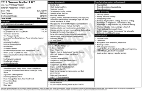 Another view of 2017 Chevrolet Malibu LT for sale in Athens, OH at Don Wood Toyota