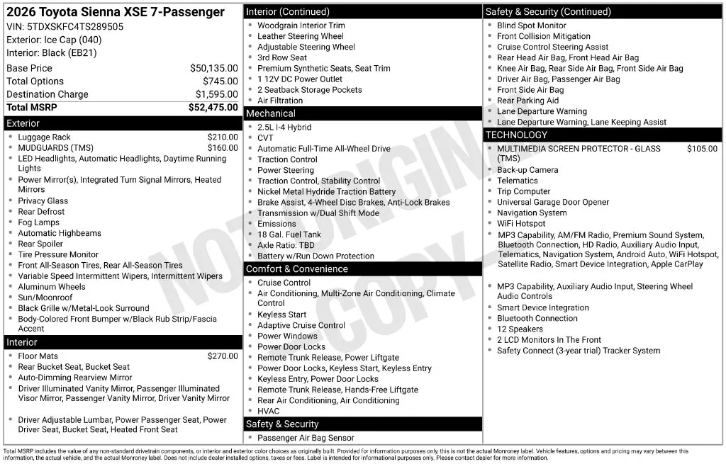 Toyota Sienna photo 3