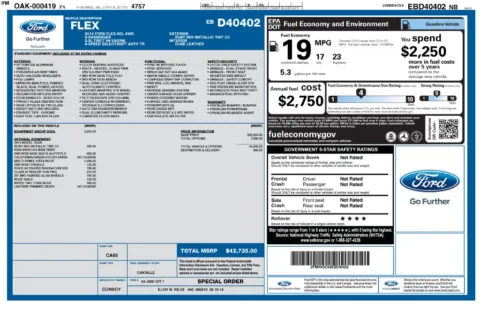 Another view of 2014 Ford Flex SEL for sale in Athens, OH at Don Wood Toyota