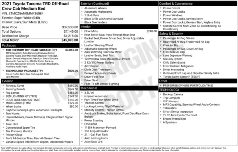 Photos of 2021 Toyota Tacoma TRD Off-Road for sale in Athens, OH at Don Wood Toyota