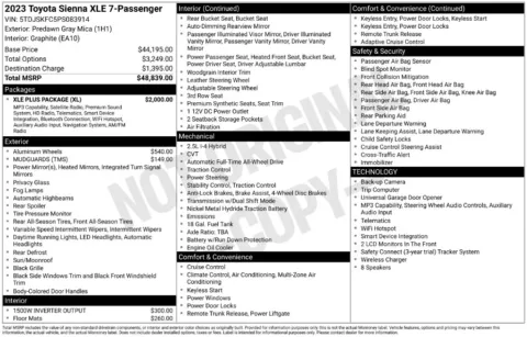 Photos of 2023 Toyota Sienna XLE for sale in Athens, OH at Don Wood Toyota