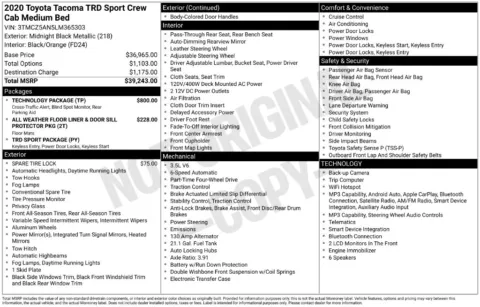 Photos of 2020 Toyota Tacoma TRD Sport for sale in Athens, OH at Don Wood Toyota
