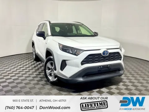 White 2021 Toyota RAV4 Hybrid LE for sale in Athens, OH