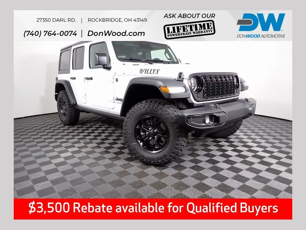 White 2026 Jeep Wrangler Willys for sale in Rockbridge, OH