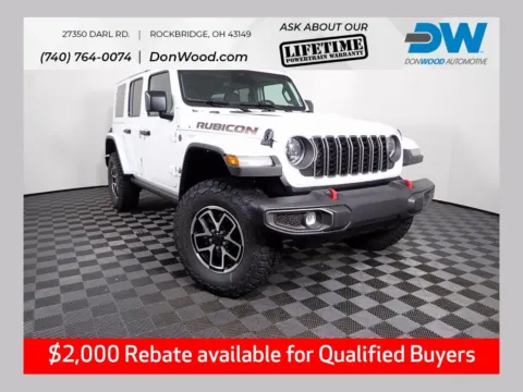 White 2026 Jeep Wrangler Rubicon for sale in Rockbridge, OH