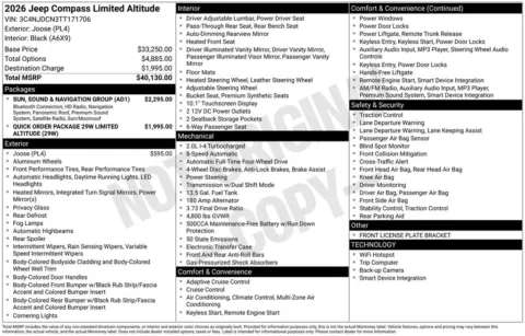 Another view of 2026 Jeep Compass Limited for sale in Rockbridge, OH at Don Wood Chrysler Dodge Jeep Ram