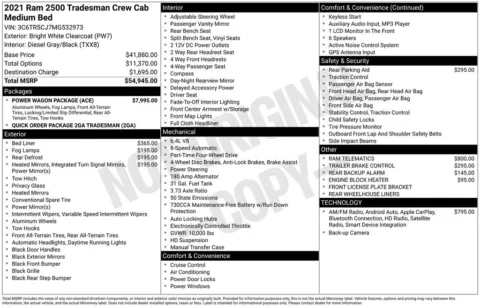 Another view of 2021 Ram 2500 Tradesman for sale in Rockbridge, OH at Don Wood Chrysler Dodge Jeep Ram