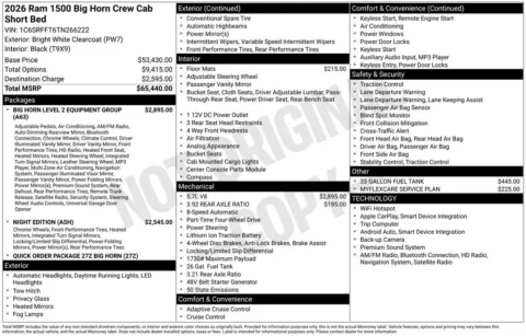 Another view of 2026 Ram 1500 Big Horn/Lone Star for sale in Rockbridge, OH at Don Wood Chrysler Dodge Jeep Ram