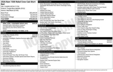 Photos of 2026 Ram 1500 Rebel for sale in Rockbridge, OH at Don Wood Chrysler Dodge Jeep Ram