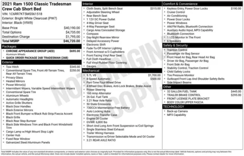 More photos of 2021 Ram 1500 Classic Tradesman at Don Wood Chrysler Dodge Jeep Ram, OH