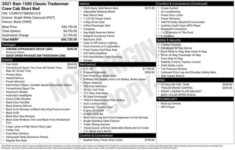 More photos of 2021 Ram 1500 Classic Tradesman at Don Wood Chrysler Dodge Jeep Ram, OH