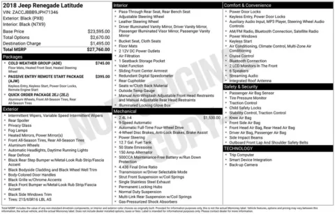 Another view of 2018 Jeep Renegade Latitude for sale in Rockbridge, OH at Don Wood Chrysler Dodge Jeep Ram