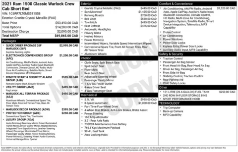 Another view of 2021 Ram 1500 Classic Warlock for sale in Rockbridge, OH at Don Wood Chrysler Dodge Jeep Ram
