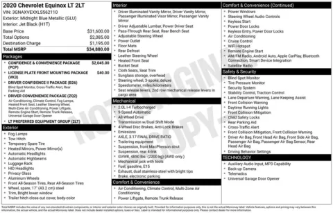 Another view of 2020 Chevrolet Equinox LT for sale in Rockbridge, OH at Don Wood Chrysler Dodge Jeep Ram