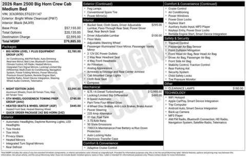 Another view of 2026 Ram 2500 Big Horn for sale in Rockbridge, OH at Don Wood Chrysler Dodge Jeep Ram