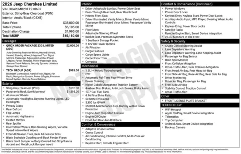 Another view of 2026 Jeep Cherokee Laredo for sale in Rockbridge, OH at Don Wood Chrysler Dodge Jeep Ram