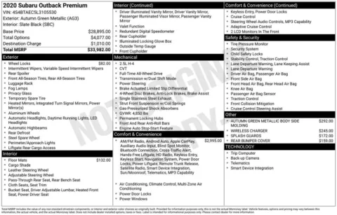 More photos of 2020 Subaru Outback Premium at Don Wood Chrysler Dodge Jeep Ram, OH