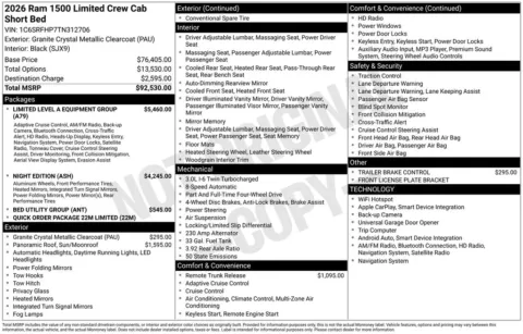 Another view of 2026 Ram 1500 Limited for sale in Rockbridge, OH at Don Wood Chrysler Dodge Jeep Ram