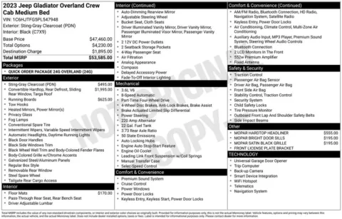 Another view of 2023 Jeep Gladiator Overland for sale in Rockbridge, OH at Don Wood Chrysler Dodge Jeep Ram