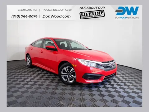 Red 2017 Honda Civic LX for sale in Rockbridge, OH