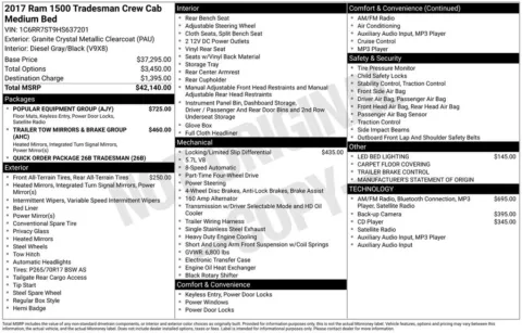 Another view of 2017 Ram 1500 Tradesman for sale in Rockbridge, OH at Don Wood Chrysler Dodge Jeep Ram