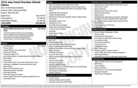 Another view of 2018 Jeep Grand Cherokee Altitude for sale in Rockbridge, OH at Don Wood Chrysler Dodge Jeep Ram