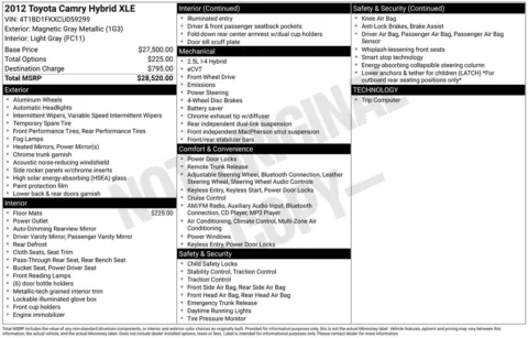 Another view of 2012 Toyota Camry Hybrid XLE for sale in Rockbridge, OH at Don Wood Chrysler Dodge Jeep Ram