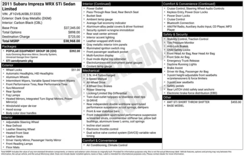 Another view of 2011 Subaru Impreza WRX STi for sale in Rockbridge, OH at Don Wood Chrysler Dodge Jeep Ram