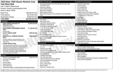 Another view of 2022 Ram 1500 Classic Warlock for sale in Rockbridge, OH at Don Wood Chrysler Dodge Jeep Ram