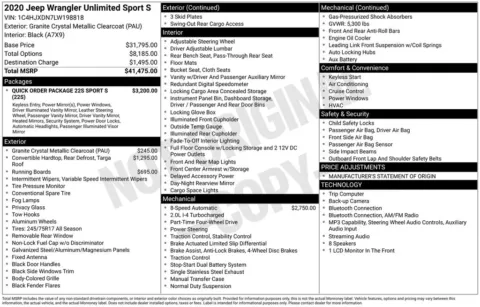 More photos of 2020 Jeep Wrangler Unlimited Sport S at Don Wood Chrysler Dodge Jeep Ram, OH