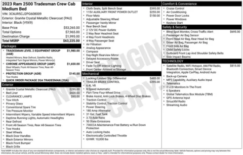 Another view of 2023 Ram 2500 Tradesman for sale in Rockbridge, OH at Don Wood Chrysler Dodge Jeep Ram