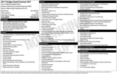 Another view of 2017 Dodge Grand Caravan SXT for sale in Rockbridge, OH at Don Wood Chrysler Dodge Jeep Ram