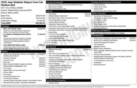 More photos of 2020 Jeep Gladiator Mojave at Don Wood Chrysler Dodge Jeep Ram, OH