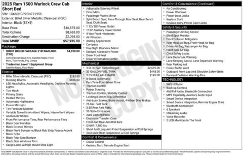 More photos of 2025 Ram 1500 Warlock at Don Wood Chrysler Dodge Jeep Ram, OH