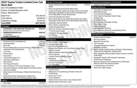 More photos of 2025 Toyota Tundra Limited at Don Wood Chrysler Dodge Jeep Ram, OH