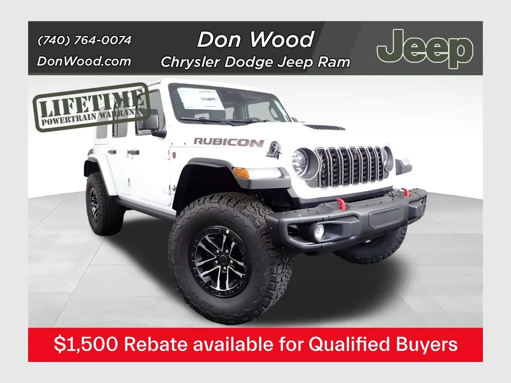 White 2026 Jeep Wrangler Rubicon X for sale in Rockbridge, OH
