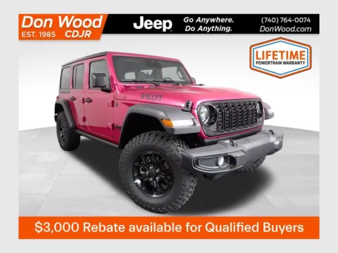 Pink 2026 Jeep Wrangler Willys for sale in Rockbridge, OH