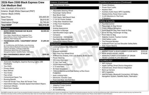 Photos of 2026 Ram 2500 Tradesman for sale in Rockbridge, OH at Don Wood Chrysler Dodge Jeep Ram